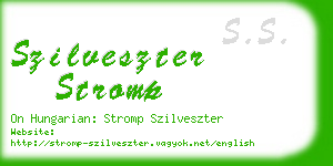 szilveszter stromp business card